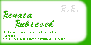 renata rubicsek business card