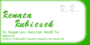 renata rubicsek business card